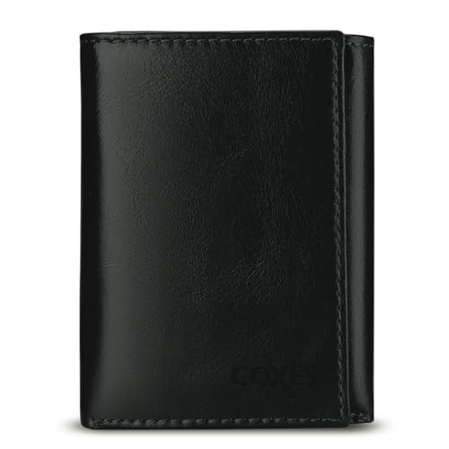 VERSAINSECT king Trifold Genuine Leather Wallet for Men With Flip Out ID Window (Brown)