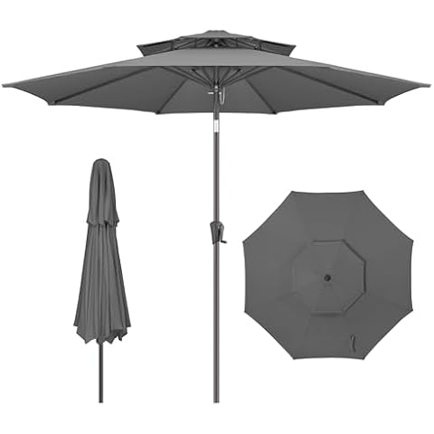 FLAME&SHADE 9 ft Double Top Umbrella Cover