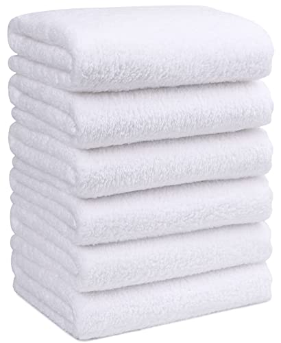 Orighty 6 Pack Premium Hand Towels - Ultra Soft & Highly Absorbent - Microfiber Coral Velvet For Bathroom, Gym, Shower, Spa, Quick Drying Hand Towel 15 X 25 Inches (White) #TOP16