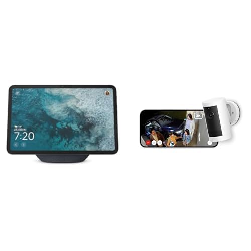 【セット買い】 Amazon Echo Show 11 (エコーショー11) グラファイト + Ring Outdoor Cam Plus Battery (リング アウトドアカム プラス バッテリーモデル) - ホワイト