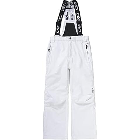 CMP Kid Salopette Ski Trousers, White Cover
