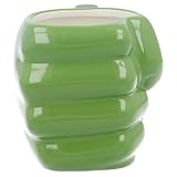 2579; Taza Cerámica 3d Hulk; puño de hulk; capacidad 450 ml