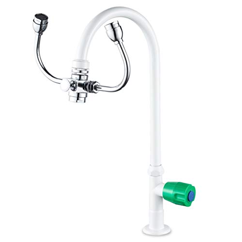 YHdtUO Dual-Port Taps, Emergency Eyewash, 180°Rotatable, Professional Brass Eyewash Equipment