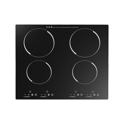 YUMIONB 4-Burner Electric Cooktop, 110V 3000W Built-In Countertop Electric Hot Plate with 9 Adjustable Temperature Range (176-1202°F) & LED Display Screen Hot Plates for Cooking Stove Top for Kitchens