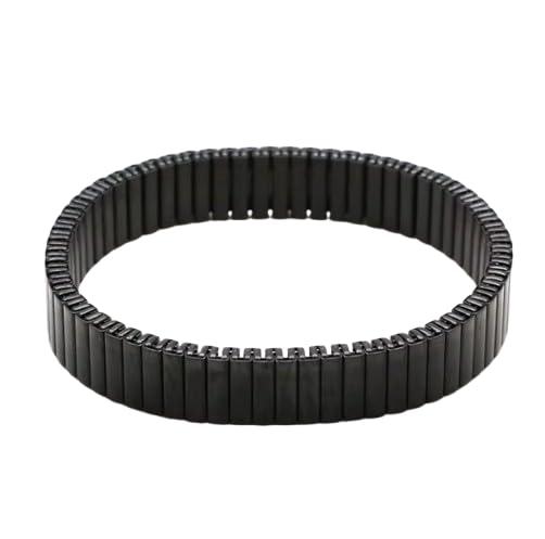 Stretchable Stainless Steel Elastic Bracelet Black