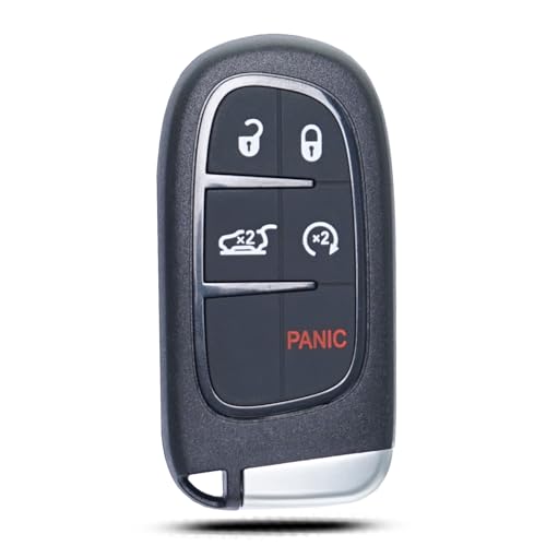 MechanMagic Smart Key Fob Remote Replacement Fits for Jeep Cherokee 2014 2015 2016 2017 2018 2019 2020 2021 2022 GQ4-54T Keyless Entry Remote Start Control 68141580 433 MHz 5 Buttons