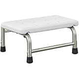 aelah シンプルな家庭用、病院の婦人科検査用の単層または二重層のステンレス製 (単層フットスツール,ホワイト) [並行輸入品]