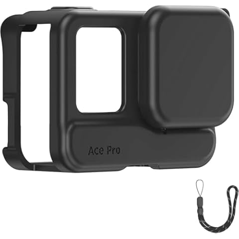 VRIG Silicone Protective Case for Insta360 Ace Pro,Protective Case with Lens Guards Cover for Insta360 Ace Pro (Ace Pro Black Case) Cover