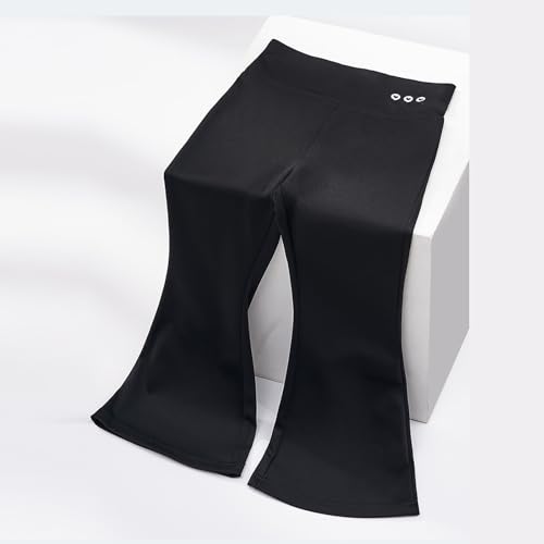 Girl Yoga Flare Wide Leg Tummy 𝙲ontrol Stretchy Pants for Causal with Pockets Kids Stretchy Dance Pants3