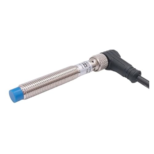 Sensor inductivo M8 cilíndrico con protección IP65 conector metal de 3 pines cable PVC 2m 2