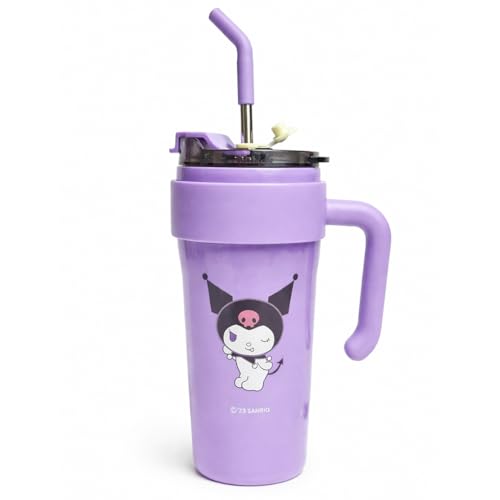 La mejor comparación de koblez los mejores 10. 44 Vaso Térmico Termo Con Popote Acero Inoxidable Bebidas Frías y Calientes portavasos Kitty Kur (Kuro)