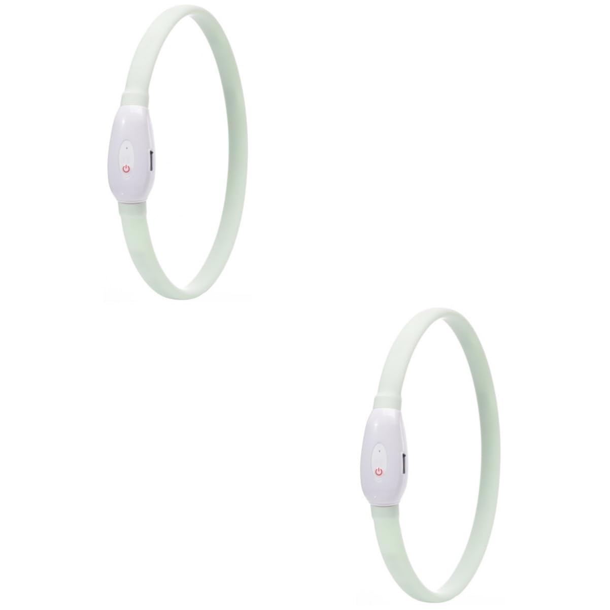 YARNOW 2juegos Collar Led para Perros Recargable por USB y Luminiscente para Paseos Material Resistente y Cómodo para Mascotas