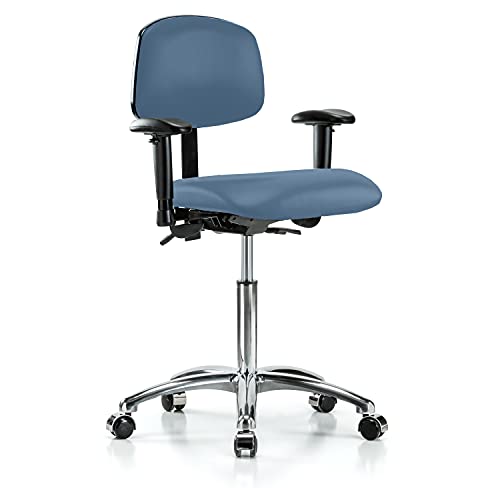 Image of Perch Chrome Task Chair, Rolling, 21.5 inch-29 inch, Newport Fabric