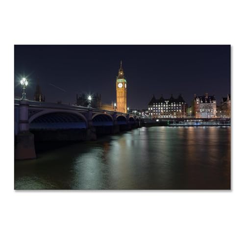 Tableau Big Ben Londres pour une vue nocturne magique dans votre salon