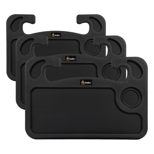 Image of EcoNour 2 in 1 Car Steering Wheel Desk | Tray for Laptop Car Mount with Pen Holder | Desk Console for Car | Food Tray for Eating with Drinks Holder | Multipurpose Travel Car Accessories (Pack of 3)