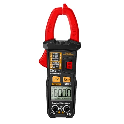 MAGICLULU Digital Clamp Multimeter Auto-ranging Voltage Current Tester with Buzzer Ac/dc Measurement for Electricians Home Use Industrial Testing