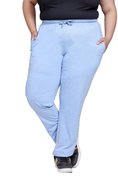 Image of CUPID Women's Cotton Track Pants Regular Fit Lounge Wear Gym Joggers Sports Trouser Night Pants for Ladies
