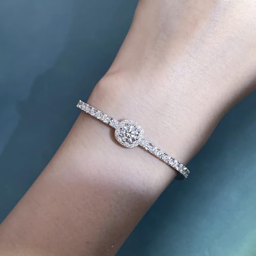 Tennis Bracelets for Women I Moissanite Charm Bracelet I 18K Gold Plated Sterling Silver Bracelet2
