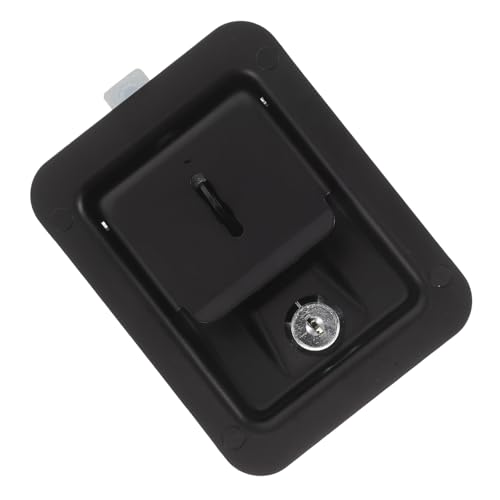 NUOBESTY Serrure à Cylindre pour Porte de Camping-Car et Armoire en Fer Noir Protection Antidrill et Antisaw, Design Élégant pour Boîtes à Outils et Remorques