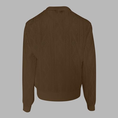 Fall Jackets for Women 2025 Zip Up Knitted Jacket Textured Long Sleeve Outwear Coat Casual Dressy Lightweight Jackets4