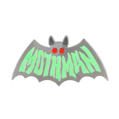 Image of Cute Enamel Pins Halloween Brooches Pins for Women, Punk Gothic Animal Bat Mothman Enamel Pins, Backpack Hat Clothes Jewelry Brooch Metal Lapel Pin Accessories