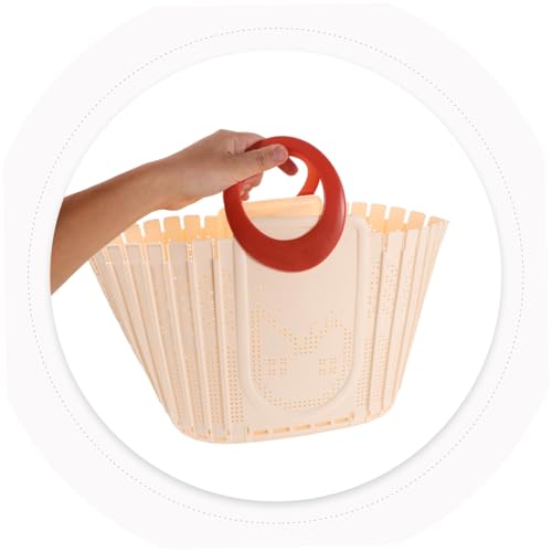 Panier plastique pliable suspendable pour organiser le linge de maison - 5