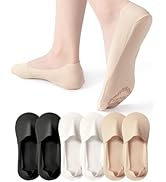 Sofier No Show Socks Women Non Slip Low Cut 6 Pair Ice Silk Surface Thin Invisible Liner Footies ...