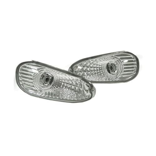 GGDZTMNB JDM Style Front Clear Corner Light Pair Chrome (Crystal)-Housing Incandescent-Lighting Technology for Mitsubishi for 3000GT 1994-1998