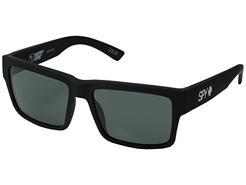 SPY Optic Montana Sunglasses Matte Black w/Happy Grey Green Lens + Sticker