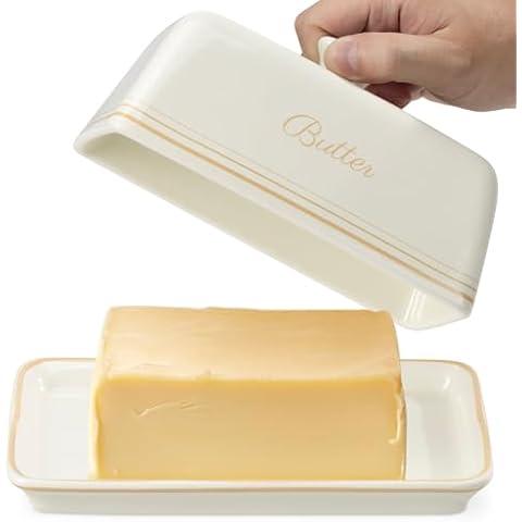Navaris Stoneware Butter Dish Cover