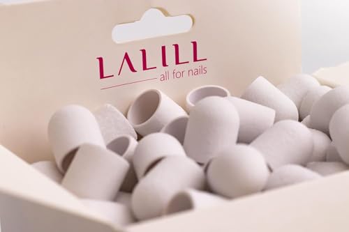 Miniatura 3 de Lalill Tapas De Lija Lux 10mm 80 Grano 100 Unid. Manguitos Para La Fresadora - Manguitos Lijadores De Blancas Para El Modelado De Uñas - Manicura Pedicura Podología - El Cuidado De Los Pies