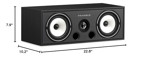 Image of triangle BRC2 Center Channel Speaker - 2 Way Design - 25mm Silk Dome Tweeter (Black Ash)
