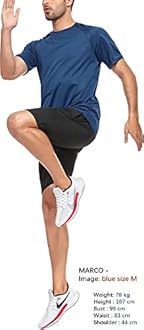 HOPLYNN 3/5 Pack Running Shirts Men Sport Tops Dry Fit Gym Wicking Athletic T Shirts Breathable Cool Workout Shirts