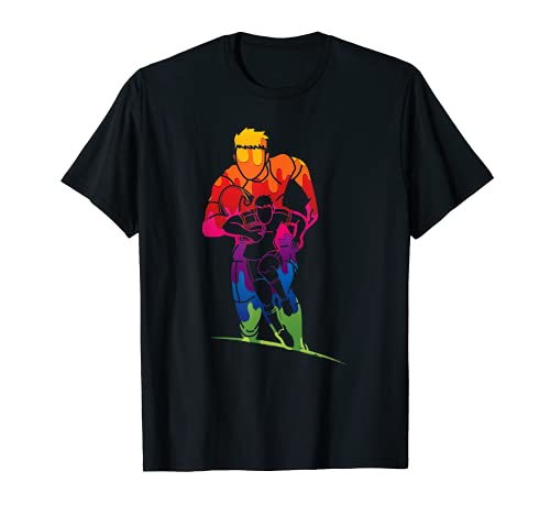 Cool Rugby Player Sport T-Shirt, Black