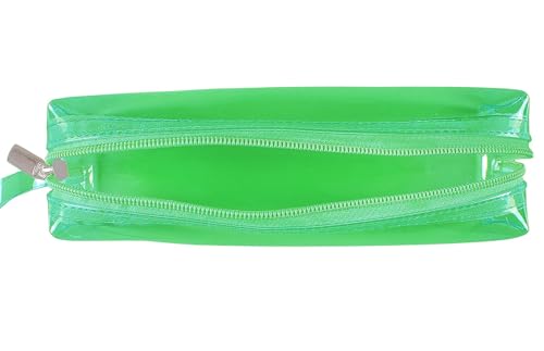 Image of Amazon Brand - Umi Clear Pencil Pouch PVC Large Pencil Case Zippered Waterproof Stationery Pouch for Students Yellow,Pencil Case,Office Supplies (Green)