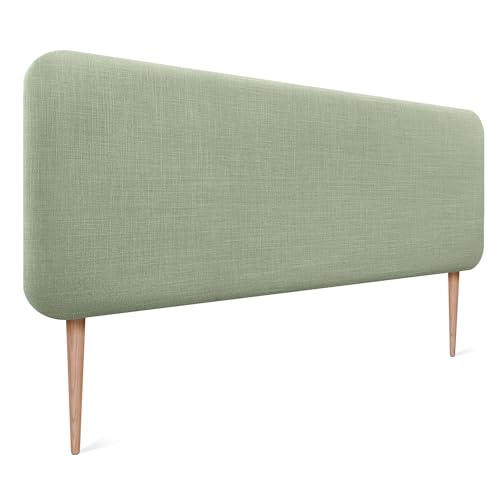 DHOME Cabecero Tapizado Liso Redondeado