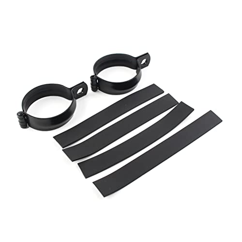 Cninba13 Modified Turn Signal Light Indicator Mount Bracket Front Fork Clamps Holder Metal for motorcyle with 52MM-60MM fork Tube, 2pcs Black