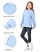 NUMYEAN Girls Long Sleeve Shirts SideSplit Crewneck T-Shirts for Girls Size 13-14 Years Blue