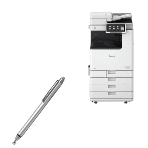 BoxWave Stylus Pen Compatible with Canon imageRUNNER Advance DX 4935i - DualTip Capacitive Stylus, Fiber Tip Disc Tip Capacitive Stylus Pen - Metallic Silver