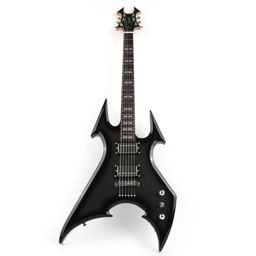 Fojill FHM-602 Solid Body Full Size Canadian Maple Neck Genuine Rosewood Fretboard Fingerboard Mahoghany Body Electric Guitar(Metallic Black)