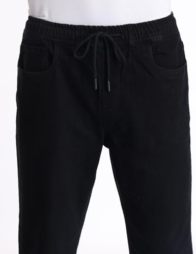 Image of INKD Men's Jogger Jeans - Mid-Rise | Cotton Blend | Stretchable Fabric| Elasticated Waistband | Classic 5 Pocket Styling | Jeans for Men | Men's Bottomwear (Available in Plus Sizes)