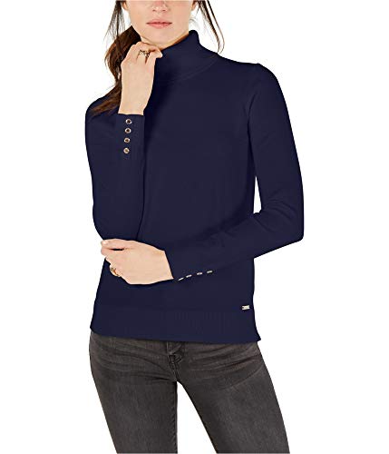Tommy Hilfiger Womens Button Trim Pullover Sweater, Blue, XX-Large