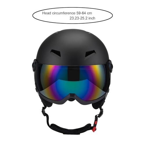 Casco para deportes de nieve con protección facial y ajuste 3