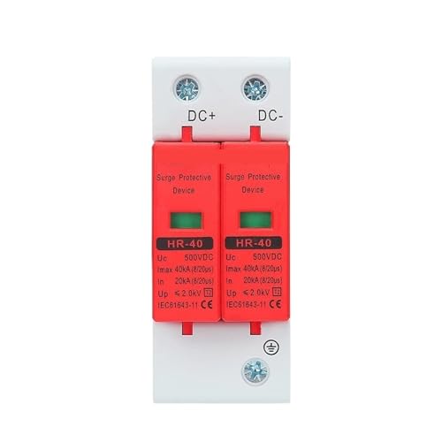 Dispositif de surtension 1000V photovoltaïque 2P pour sécuriser l'installation contre la foudre
