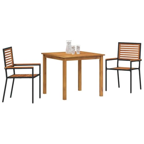 Muebles de terraza para balcones estrechos con mesa y dos sillas 4