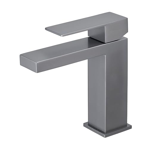 Robinet mitigeur de lavabo carré sans fuite avec flexibles inclus