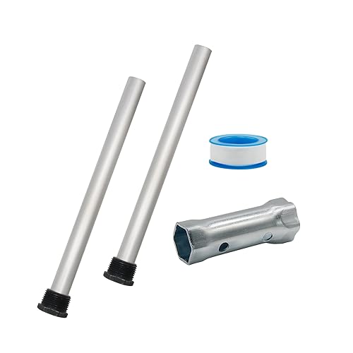 Rv Water Heater Anode Rod 2 Pack Rv Hot Water Tank Aluminum Anode Rod for Suburban and Morflo - 9.25Long & 3/4 Thread Lasting Tank Corrosion Protection For RV Camper and Trailer Water Heaters