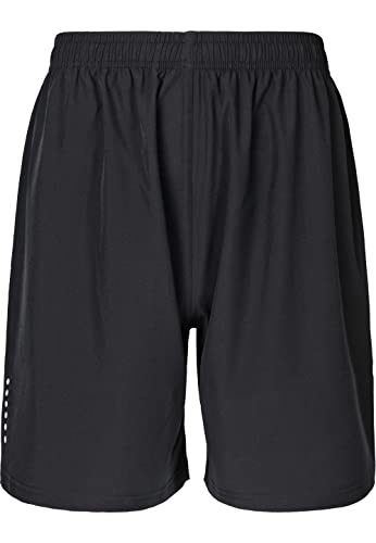 Short homme Endurance Vanclause noir en tissu respirant pour sport