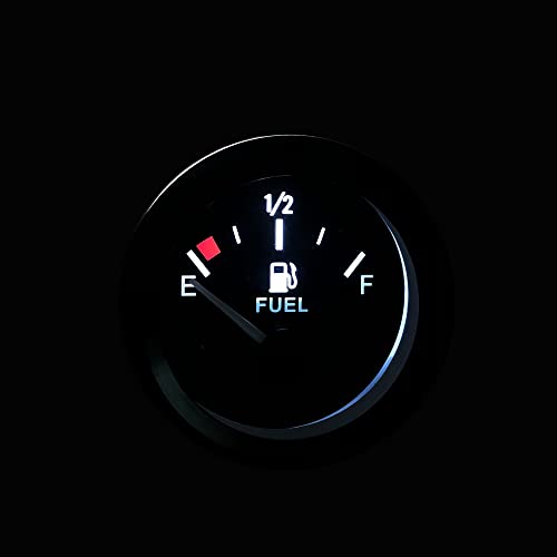 2\" Universal Fuel Level Gauge E-1/2-F Pointer 52mm Fuel Tank Meter with LED Backlight 12V - Thumbnail 4