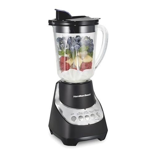 Wave Action Quiet Blender - 48 oz. Glass Jar - 12 Blending Functions - Black - Countertop Blender - Blade Material: Stainless Steel - 800 Watts